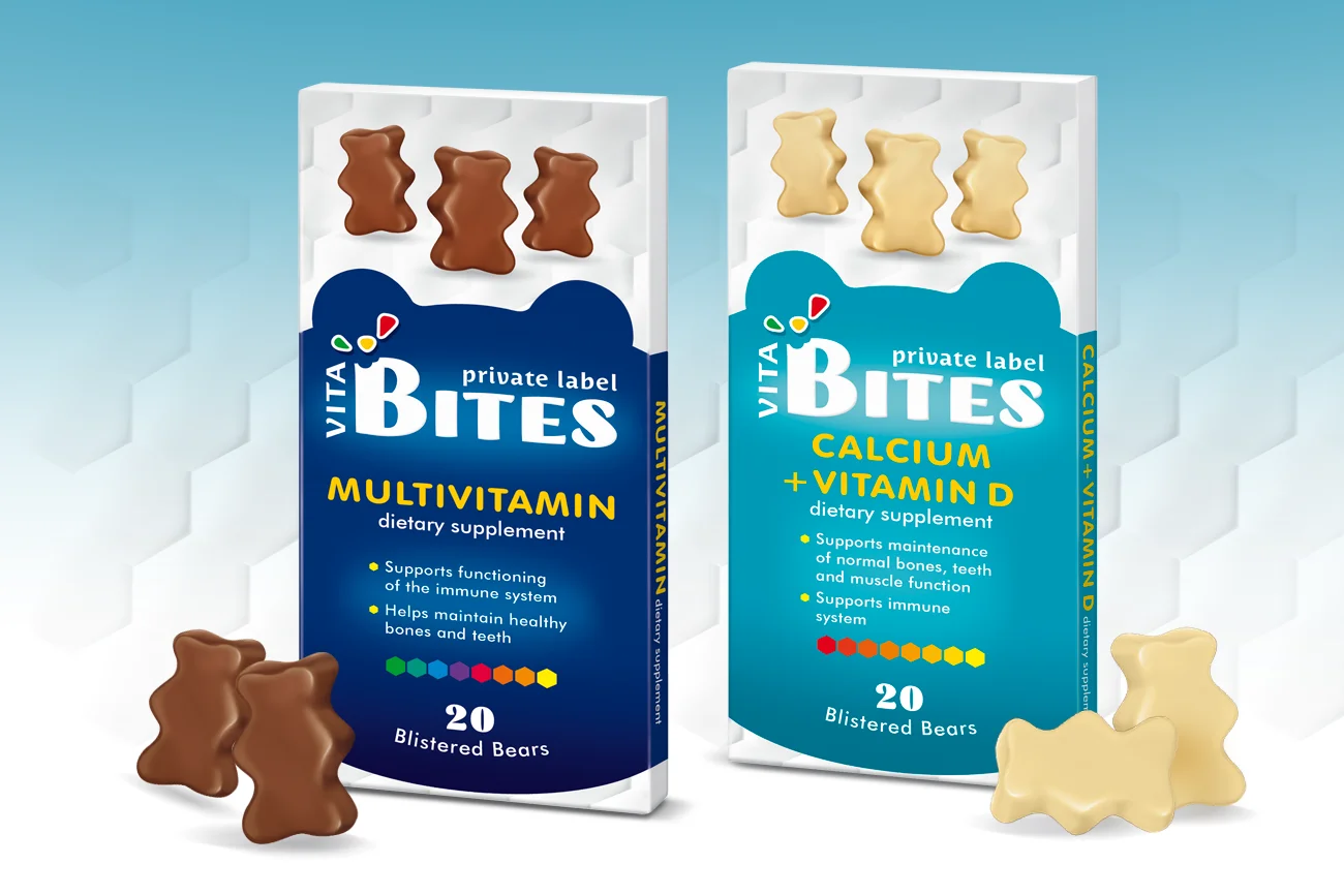 Kartoniki z czekoladkami probiotycznymi dla dzieci